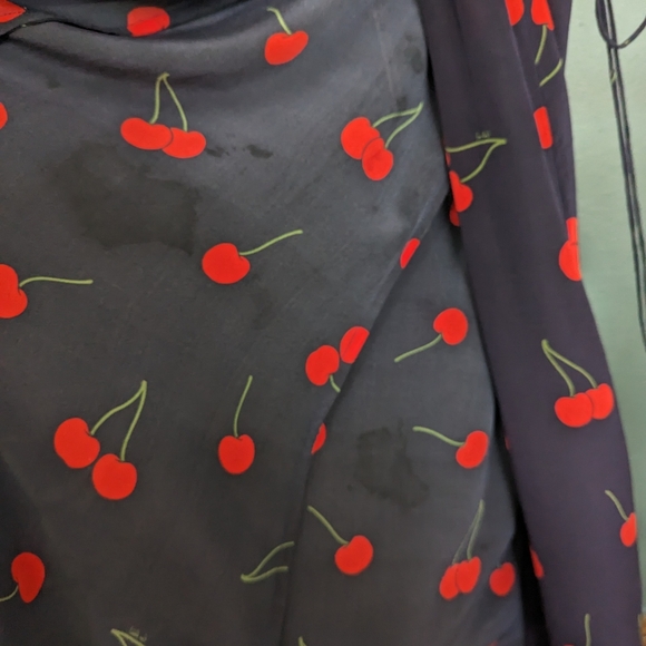 Realisation Teale Cherry Silk Wrap Dress (SEE DESCRIPTION) - Picture 8 of 10